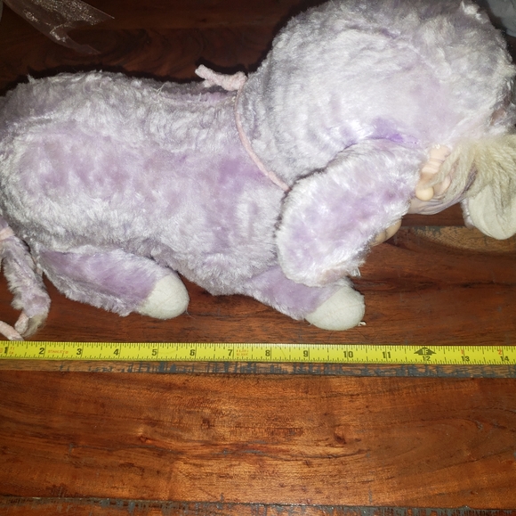 Vintage Rushton Cow Rubber Face Purple Elsie Bell Plush 1950s Stuffed Animal T - Picture 9 of 14